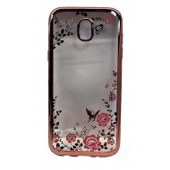 Capa Silicone Gel Com Desenho Flor Samsung Galaxy J5 2017 J530 Rosa